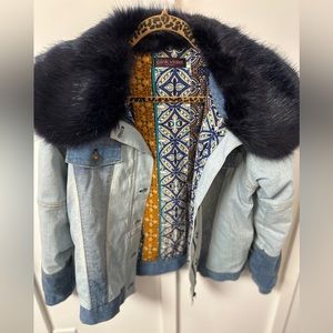 One of a kind reversible Jean Jacket.